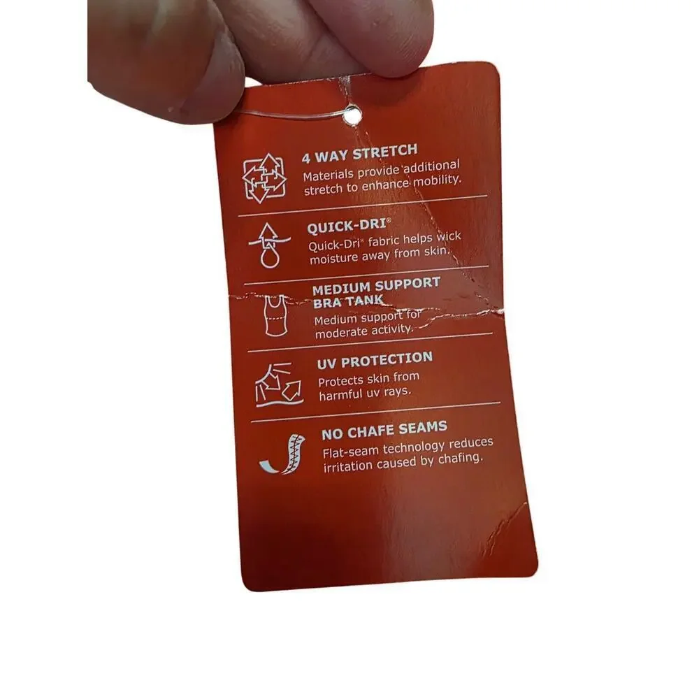 Xersion Womens Orange & Pink Medium Support Bra Tank Top L - Picture 3 of 11